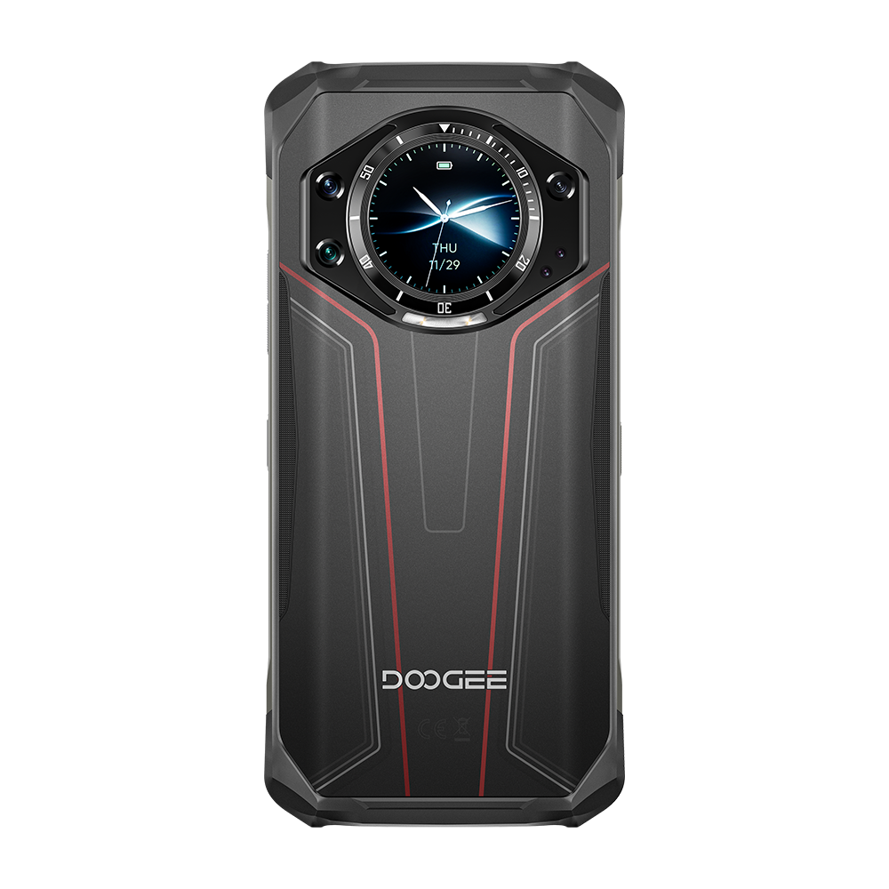 DOOGEE S119 Smartphone Android 14 con schermo posteriore intelligente, 24 GB + 512 GB, batteria da 10200 mAh