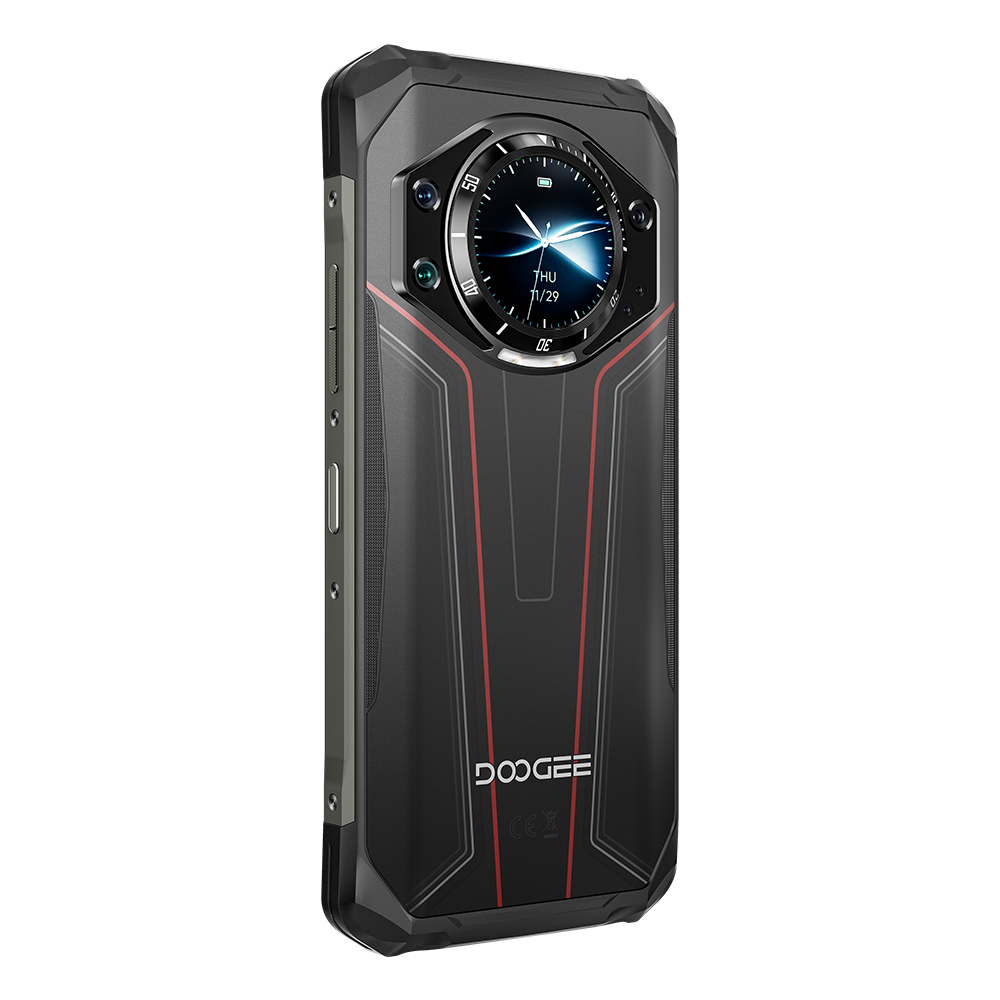 DOOGEE S119 Smartphone Android 14 con schermo posteriore intelligente, 24 GB + 512 GB, batteria da 10200 mAh