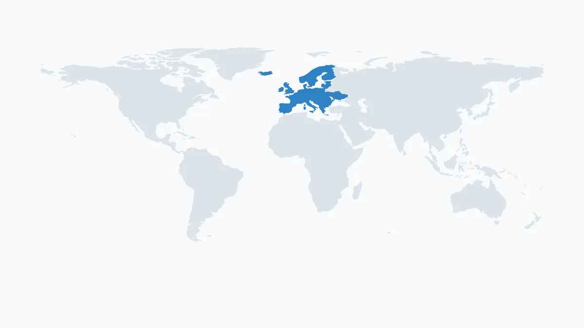 DOOGEE business cooperation region map - Europe