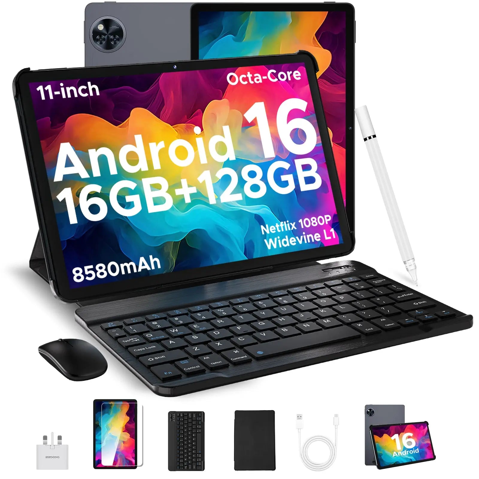 No.3 DOOGEE U11 Android16 color：Black DOOGEE U11: Android 16 Tablet 16GB+128GB/2TB TF Octa-Core Android