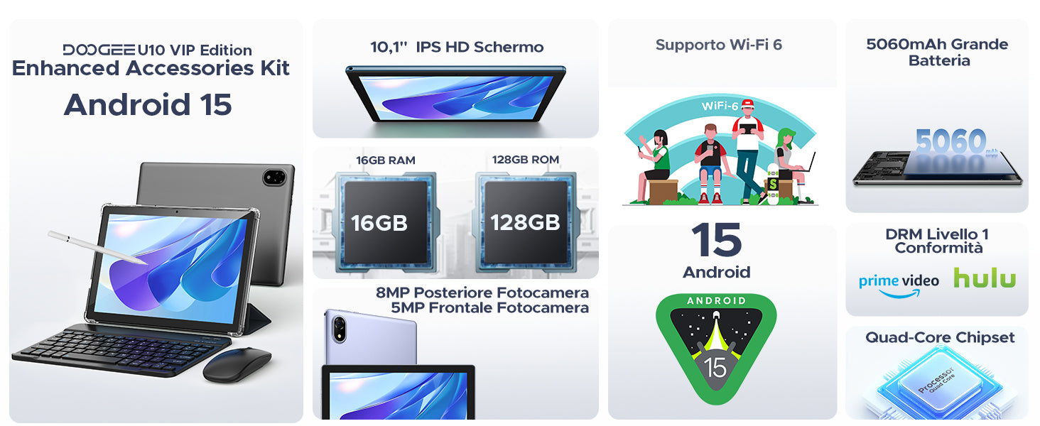 未使用Android15タブレット　DOOGEE U10　VIP Edition DOOGEE U10 VIP Android 15 10.1