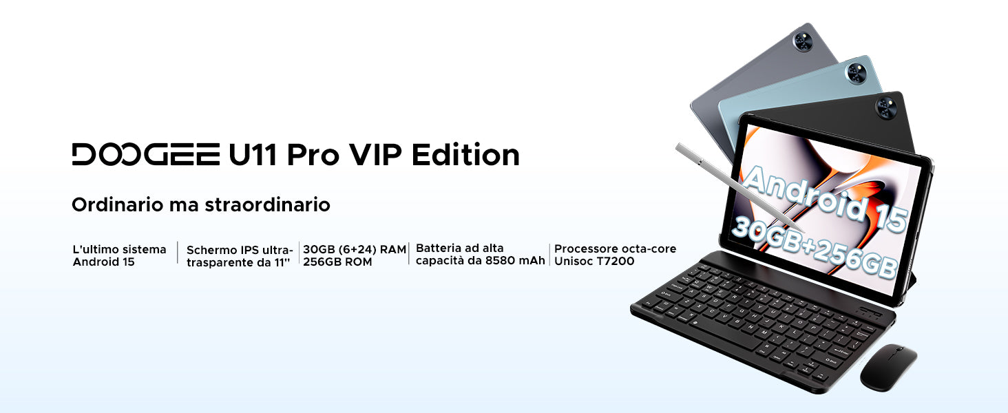 DOOGEE U11 Pro VIP 30 GB RAM + 256 GB ROM 11 pollici 5060 mAh Android