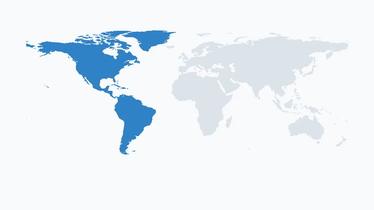 DOOGEE business cooperation region map - Americas